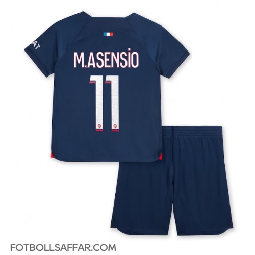 Paris Saint-Germain Marco Asensio #11 Hemmadräkt Barn 2023-24 Kortärmad (+ Korta byxor)
